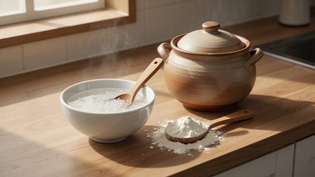 세제 대신 쌀뜨물과 밀가루, 이렇게 세척하세요