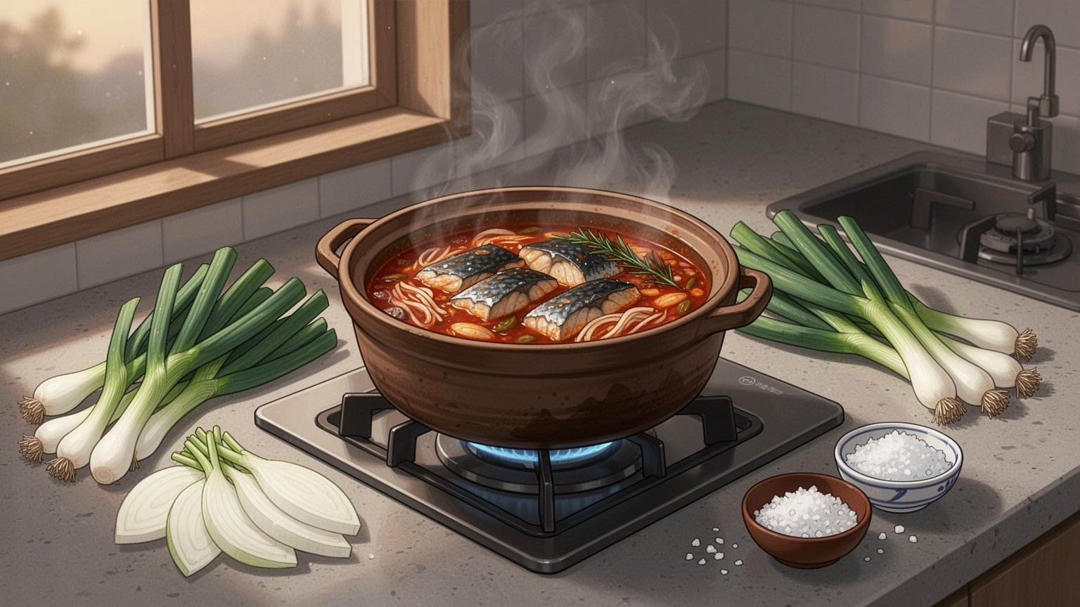 마트에서 손질된 동태를 사 왔는데도 국물에서 쓴맛과 흙비린내가 나시나요? 뱃속 검은 복막과 척추 핏물, 쓸개를 완벽히 없애는 과학적 손질법과 소금물 염지 팁을 정리했습니다.