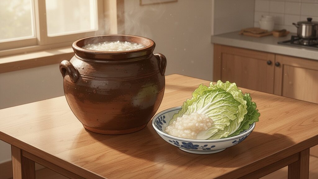 배추김치와 김장김치에 찹쌀풀을 넣는 과학적 원리